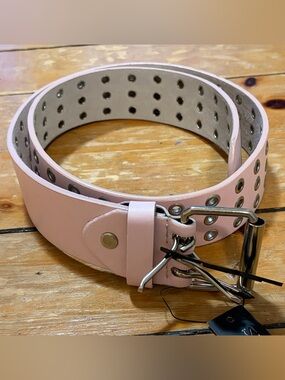 NWT 🌸2 for 30🌸Studded Double-Row Pink Leather Belt